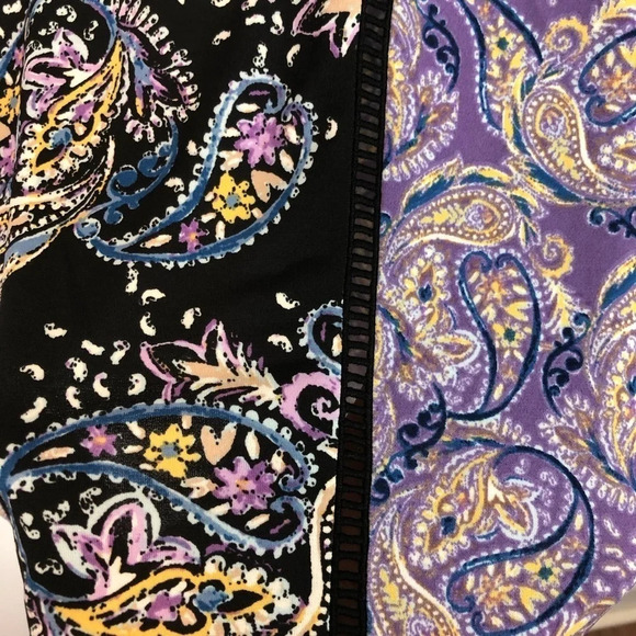 Style & Co NWOT Women’s Small Multi Color Print Split-Neck Top - Picture 6 of 9